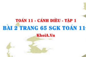 Bài 2 trang 65 SGK Toán 11 tập 1 Cánh Diều
